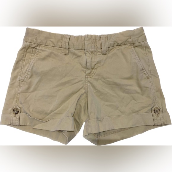 Banana Republic Mid Rise Khaki Brown Shorts - Picture 1 of 2